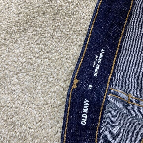 Old Navy Super Skinny Size 16 High Rise Jeans NEW High Rise 28" Inseam 5-19 - Picture 4 of 9